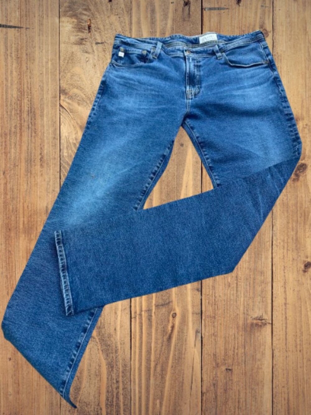 AG-ed™ Jeans Everett Slim Straight Medium Blue Unique Vintage Hand Finish 36"